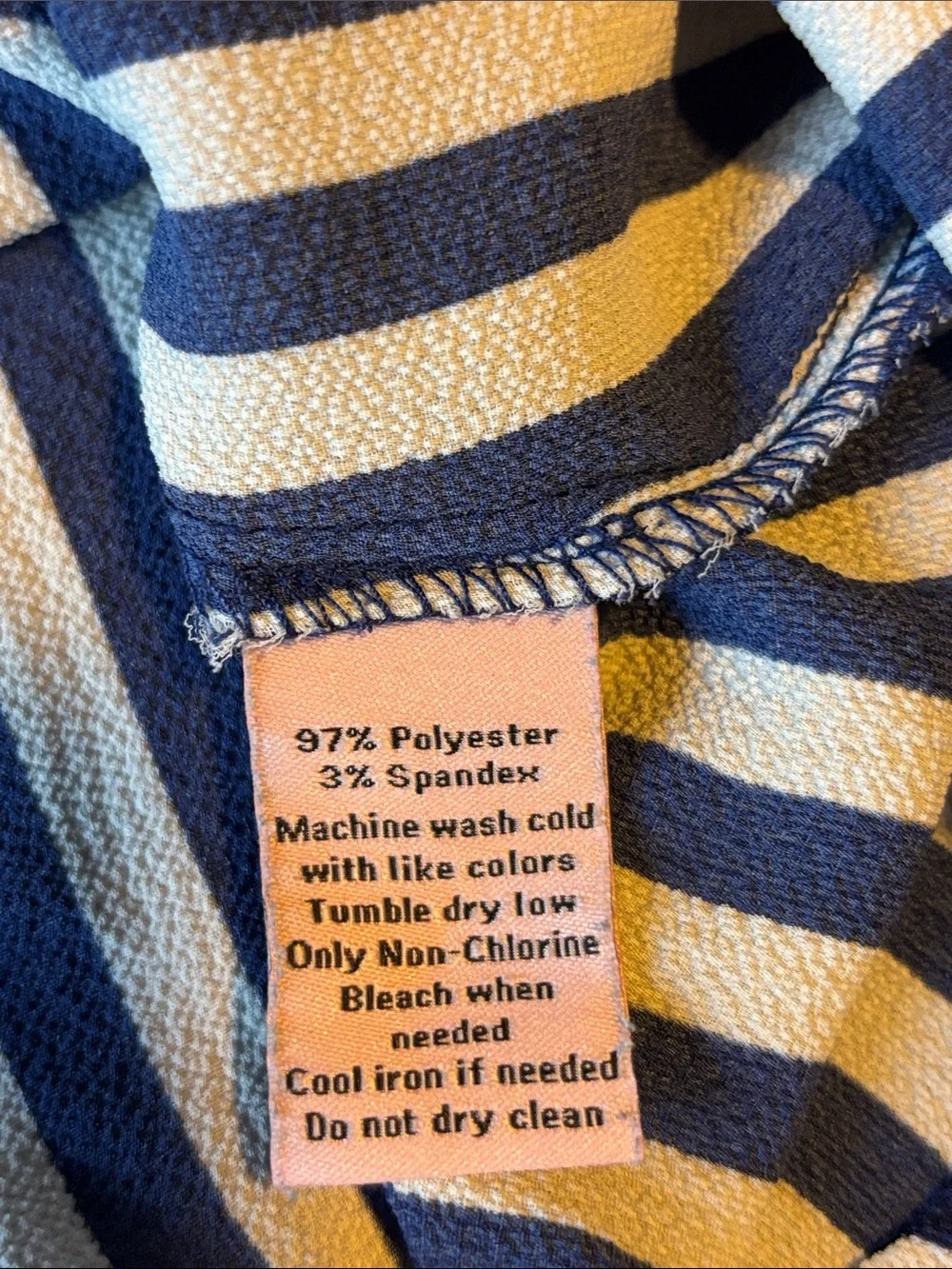 Juicy Couture Navy and White Vertical Stripe Sleeveless Midi Dress - Picture 10 of 10